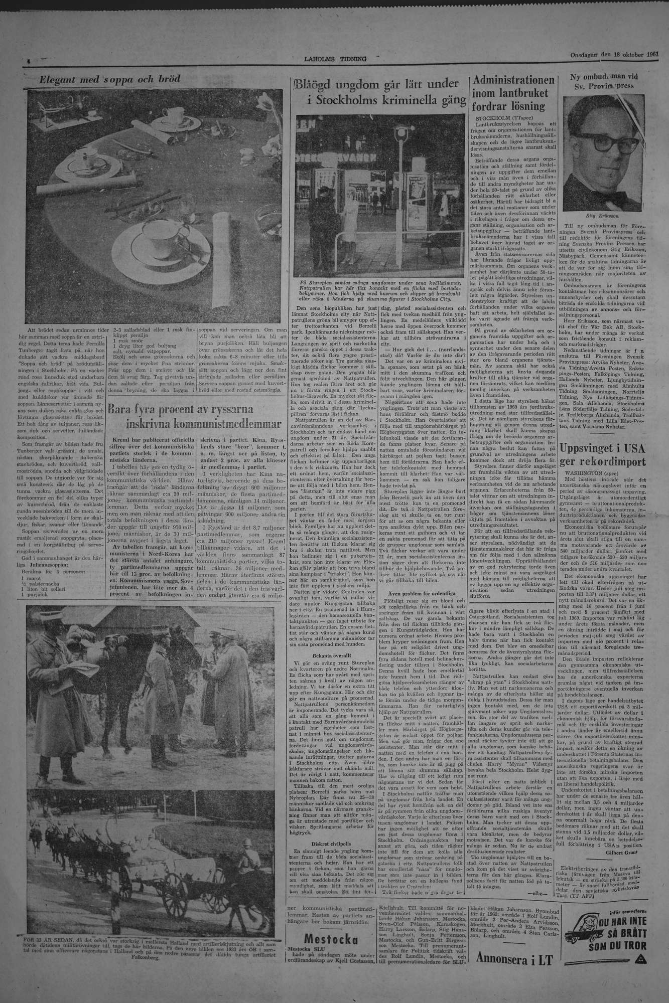 Laholms Tidning Onsdag 18 oktober 1961, sida 4