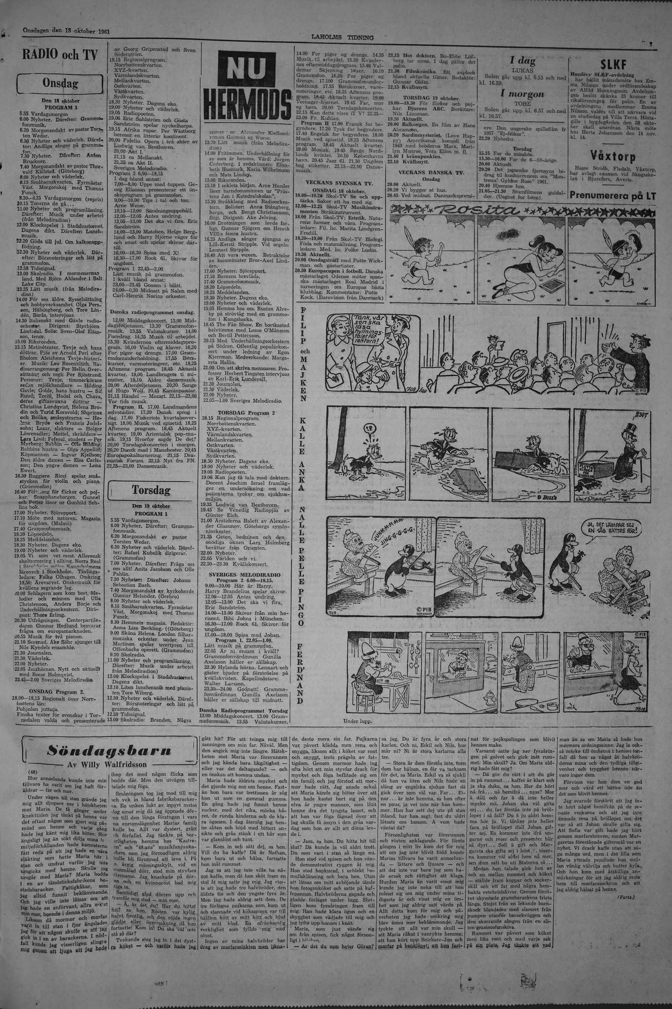Laholms Tidning Onsdag 18 oktober 1961, sida 7