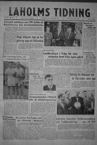 Förstasidan, Måndag 18 september 1961