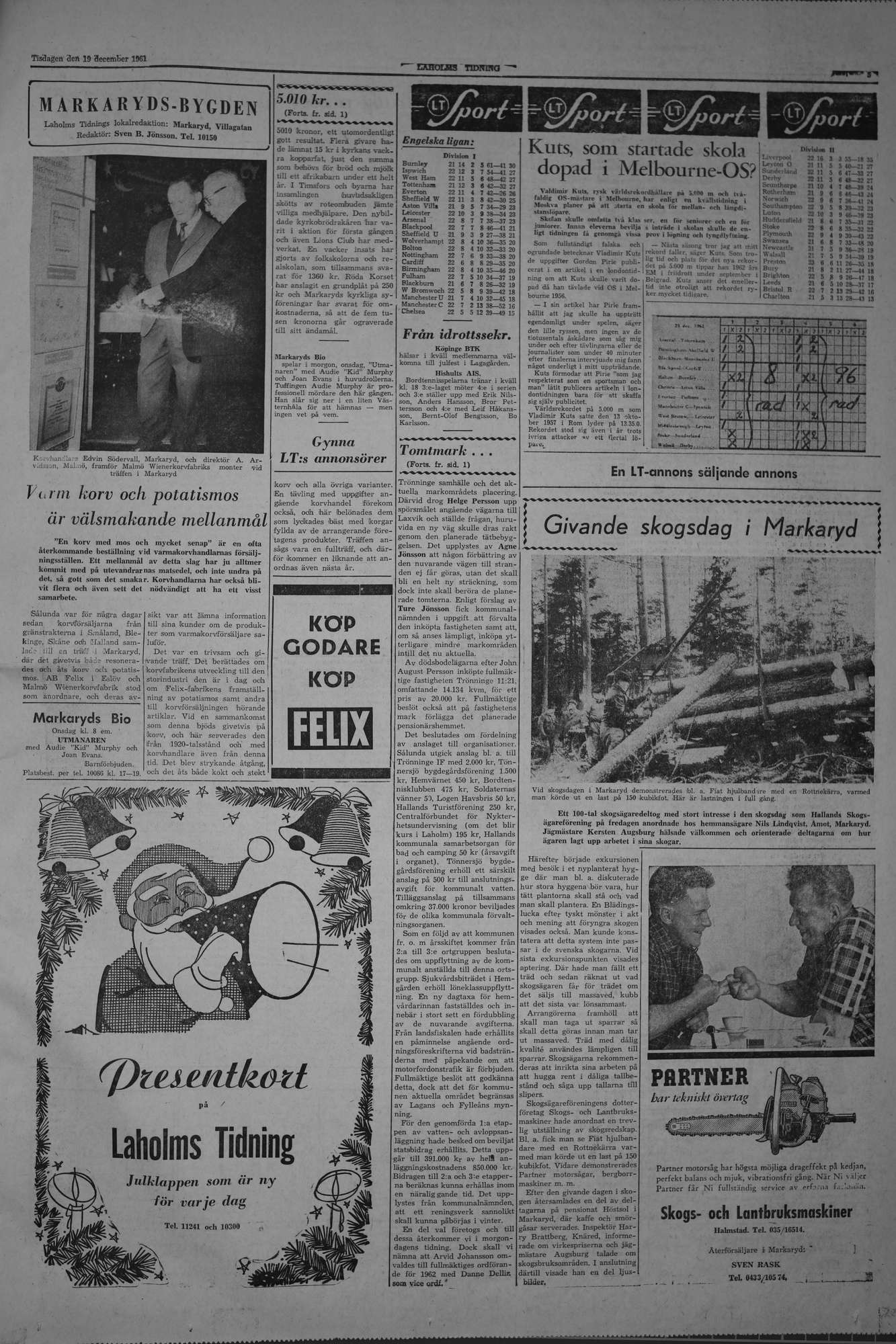 Laholms Tidning Tisdag 19 december 1961, sida 5
