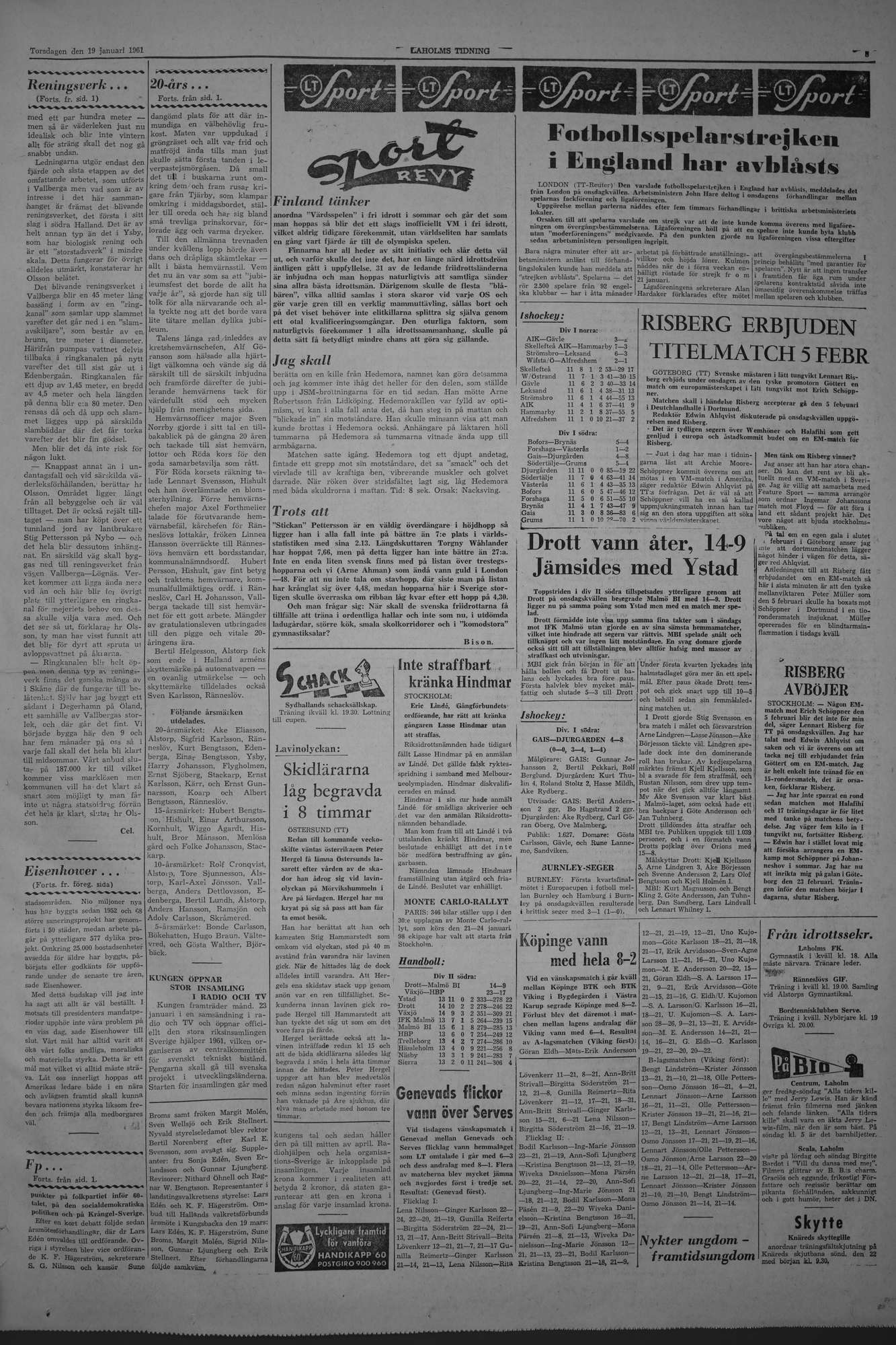 Laholms Tidning Torsdag 19 januari 1961, sida 5