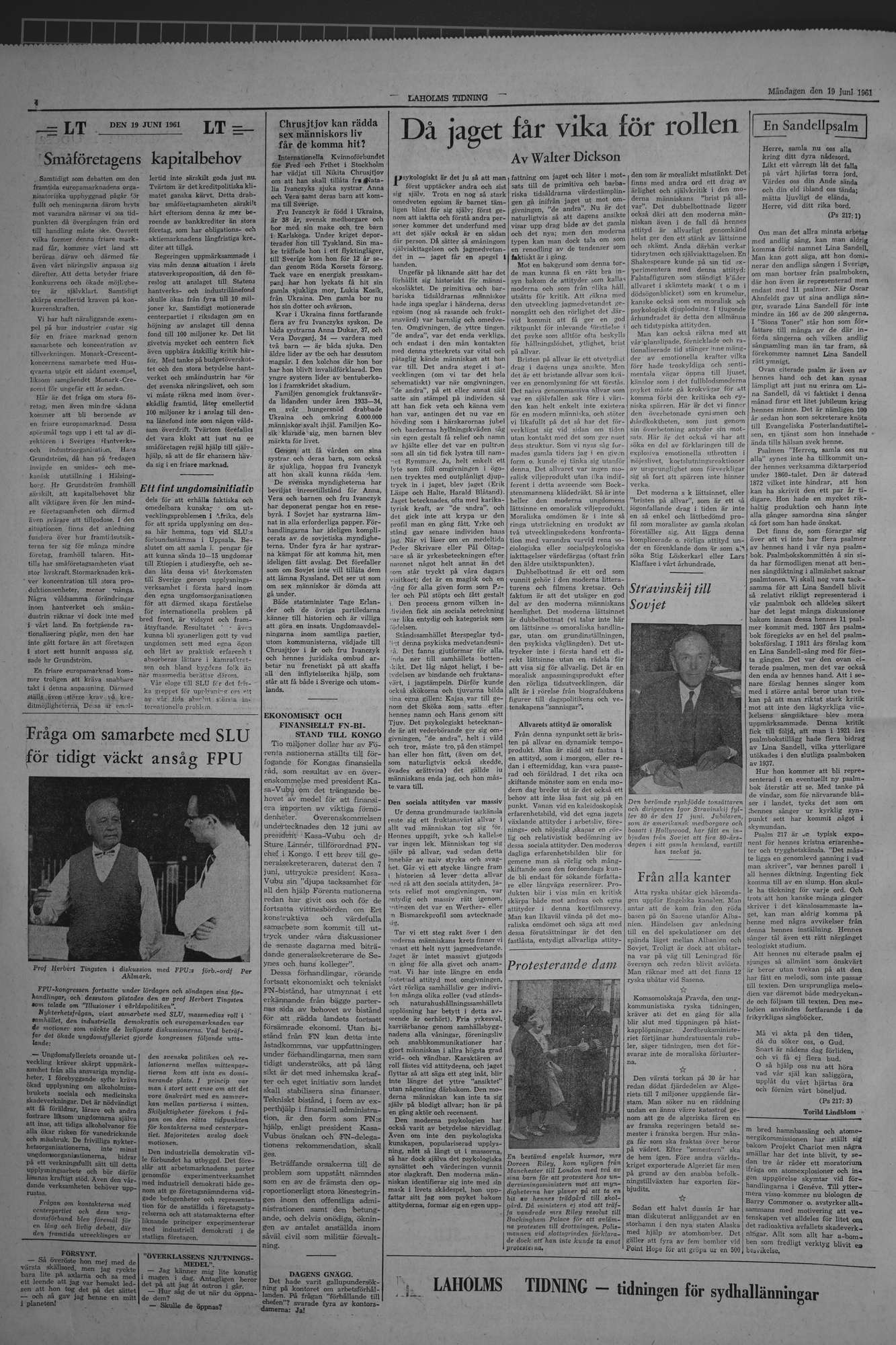 Laholms Tidning Måndag 19 juni 1961, sida 4