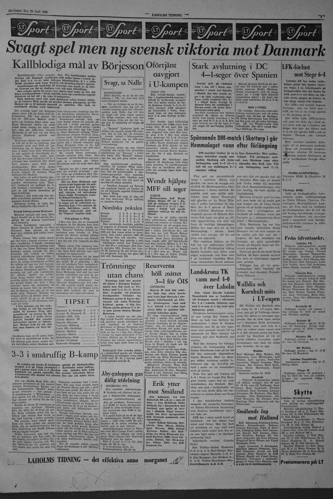 Laholms Tidning Måndag 19 juni 1961, sida 5