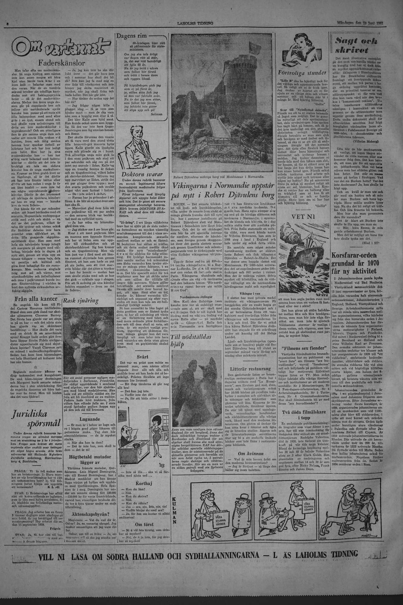 Laholms Tidning Måndag 19 juni 1961, sida 6