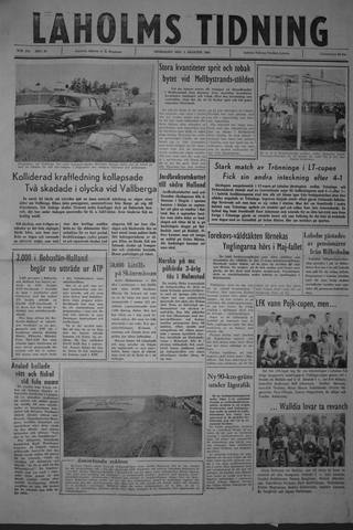 Förstasidan, Onsdag 2 augusti 1961