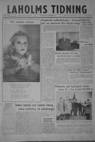 Förstasidan, Lördag 2 december 1961