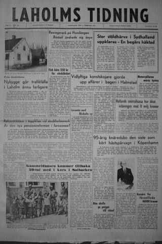 Förstasidan, Torsdag 2 februari 1961