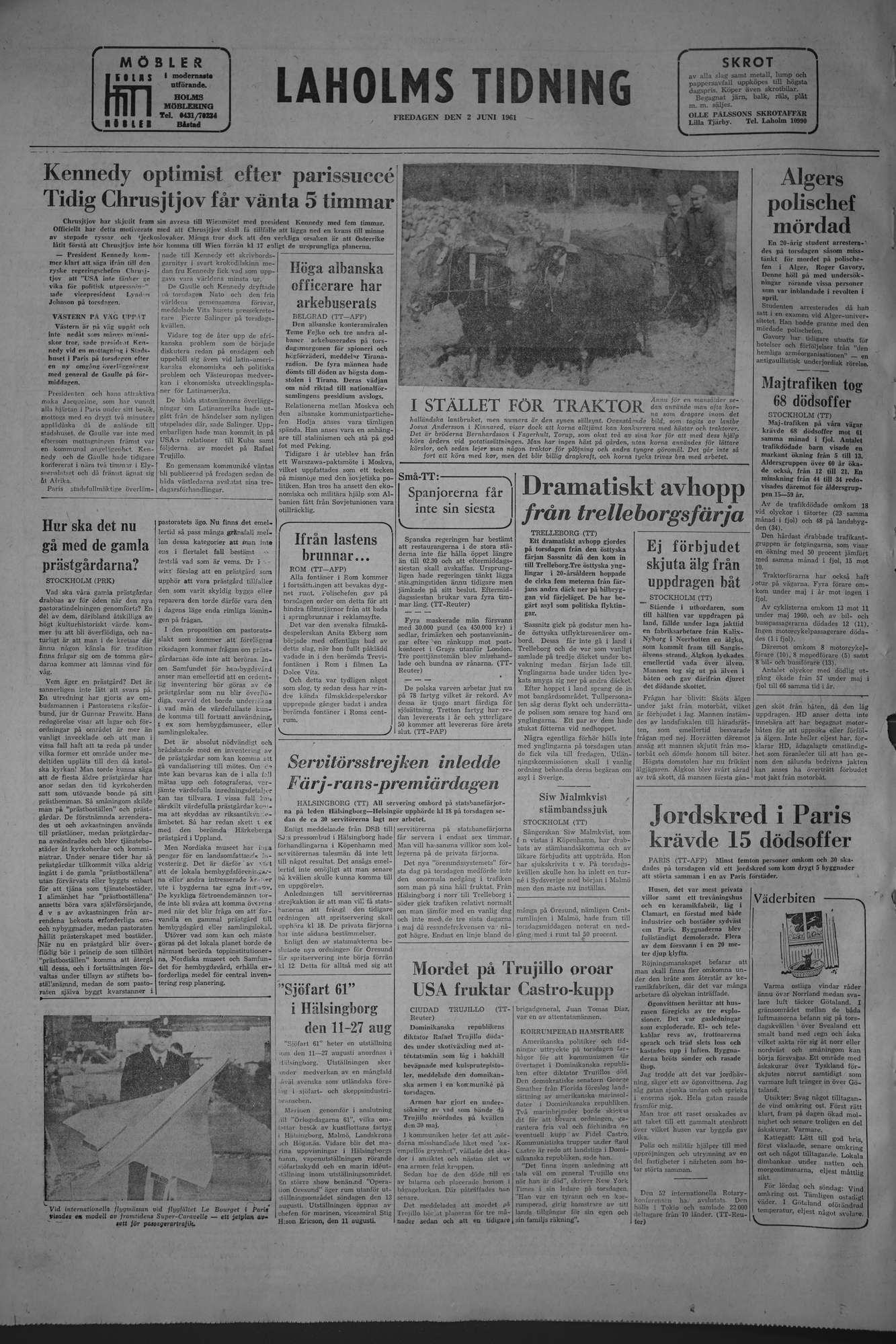 Laholms Tidning Fredag 2 juni 1961, sida 8