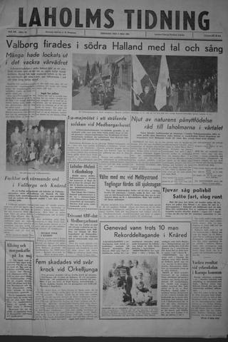 Förstasidan, Tisdag 2 maj 1961