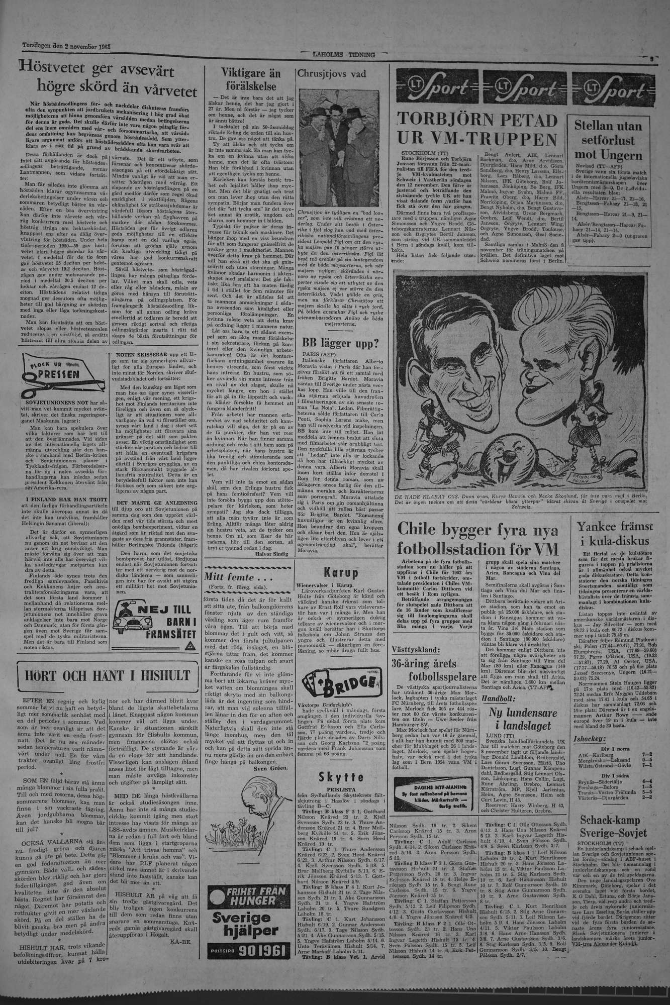 Laholms Tidning Torsdag 2 november 1961, sida 5