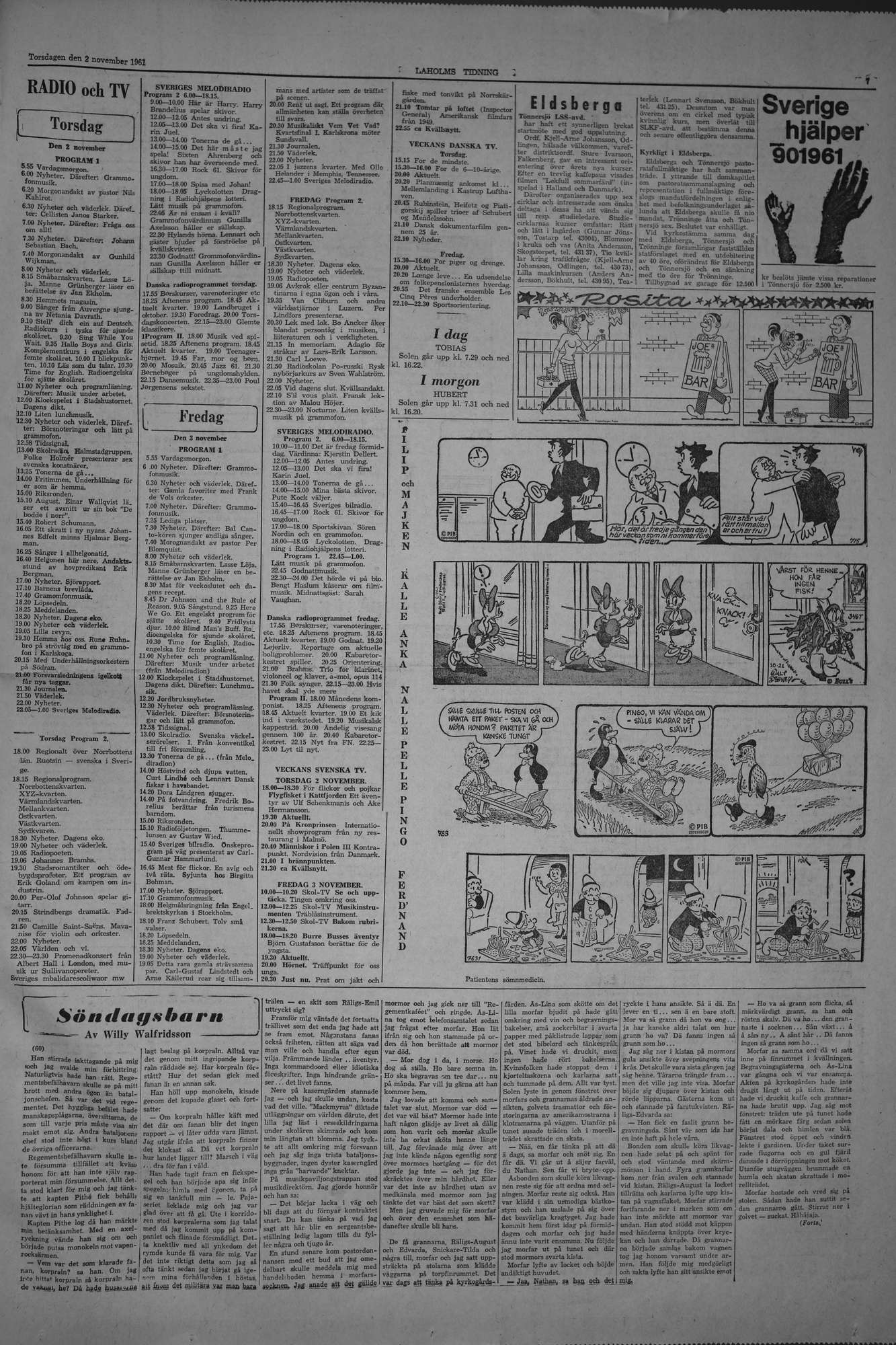 Laholms Tidning Torsdag 2 november 1961, sida 7