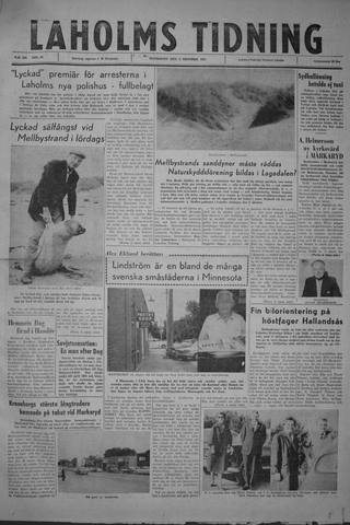 Förstasidan, Måndag 2 oktober 1961