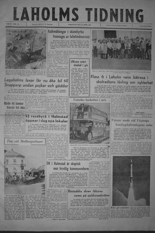 Förstasidan, Torsdag 20 april 1961