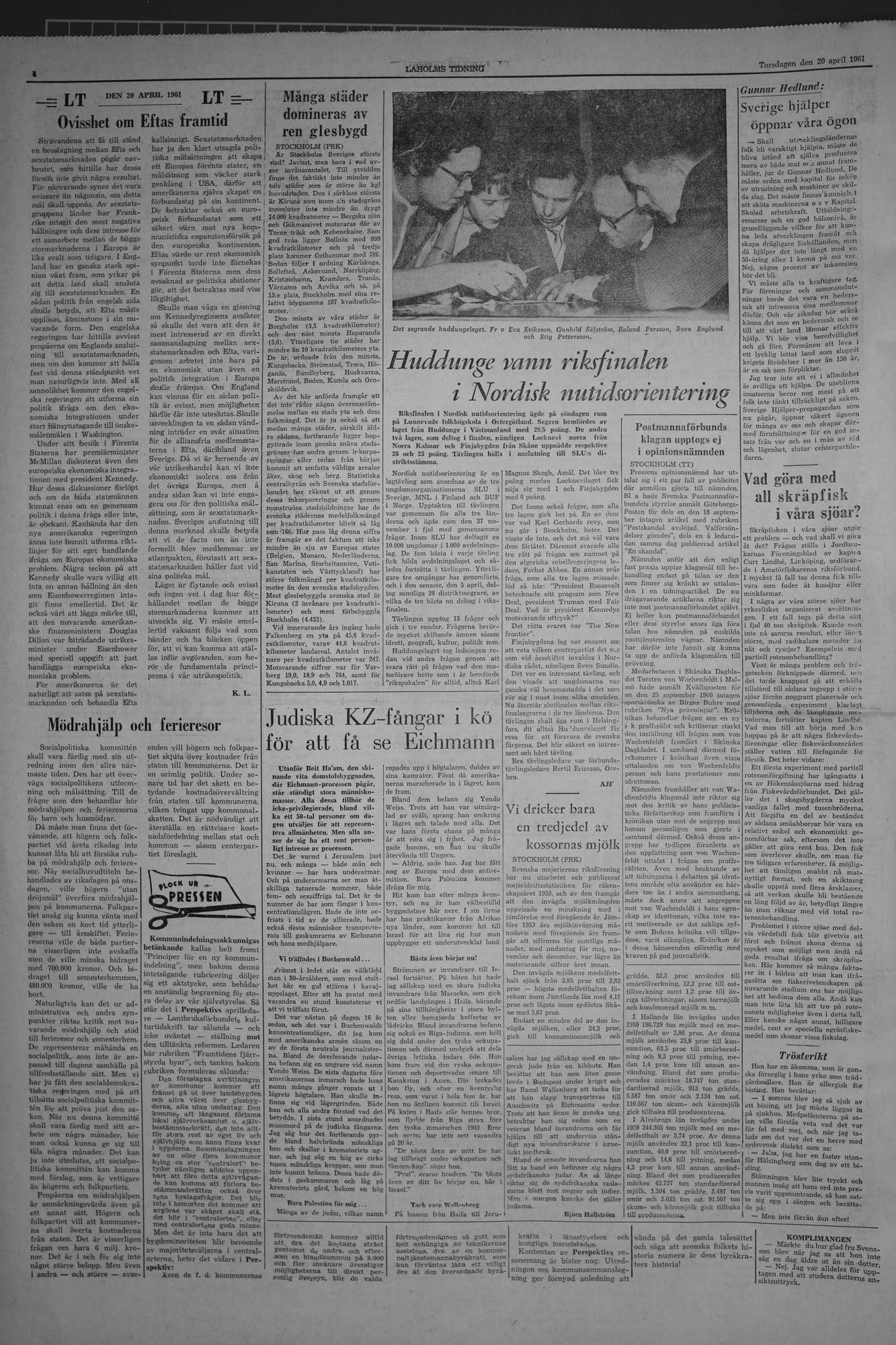 Laholms Tidning Torsdag 20 april 1961, sida 4