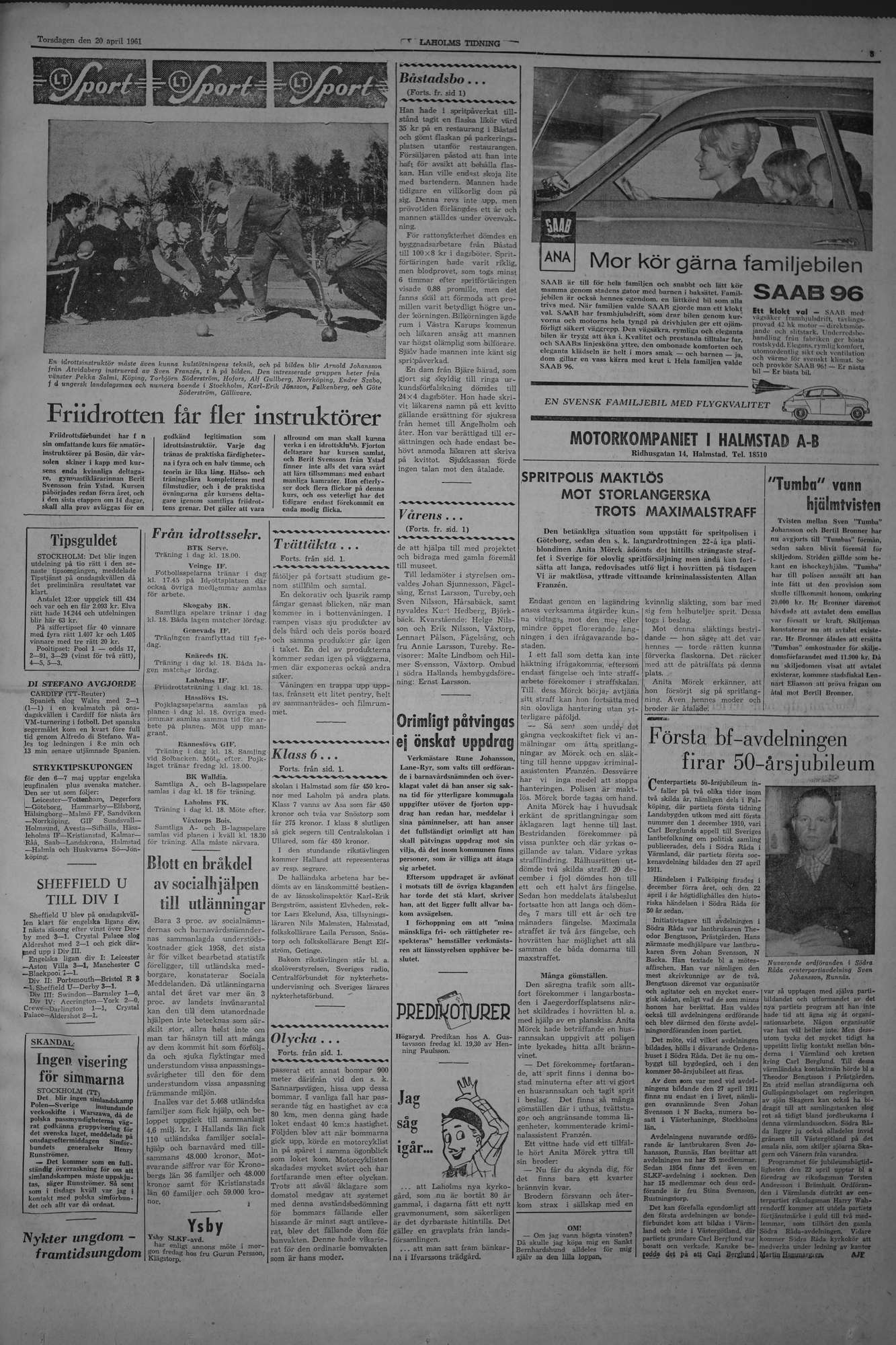Laholms Tidning Torsdag 20 april 1961, sida 5