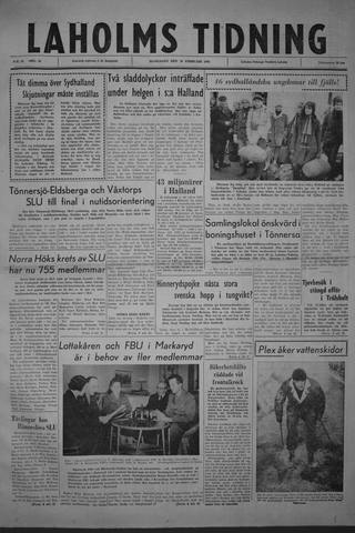 Förstasidan, Måndag 20 februari 1961