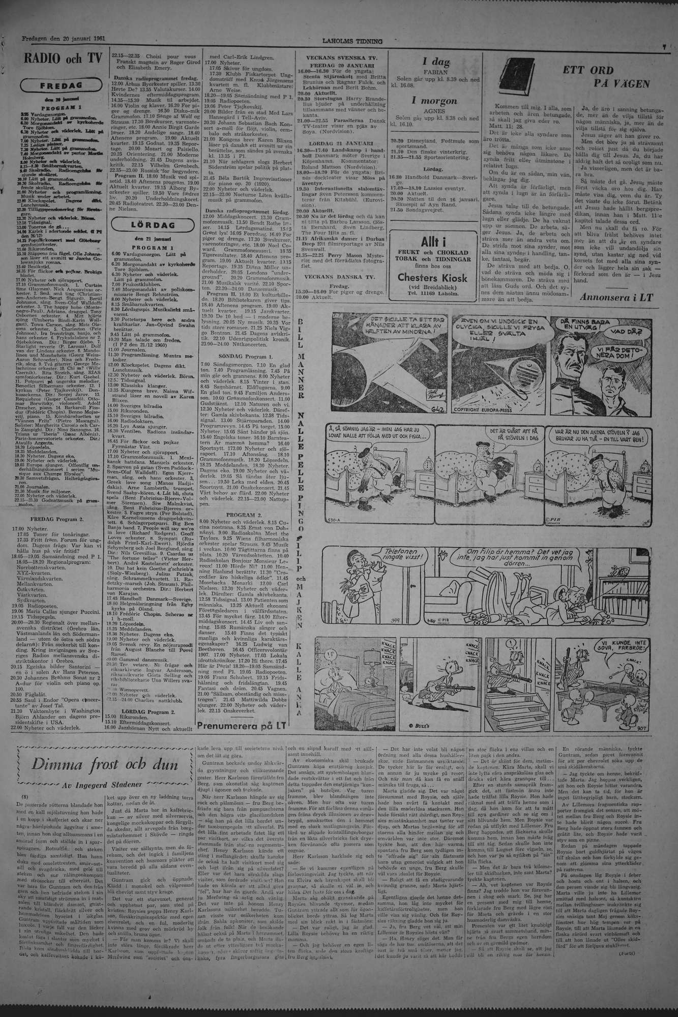 Laholms Tidning Fredag 20 januari 1961, sida 7