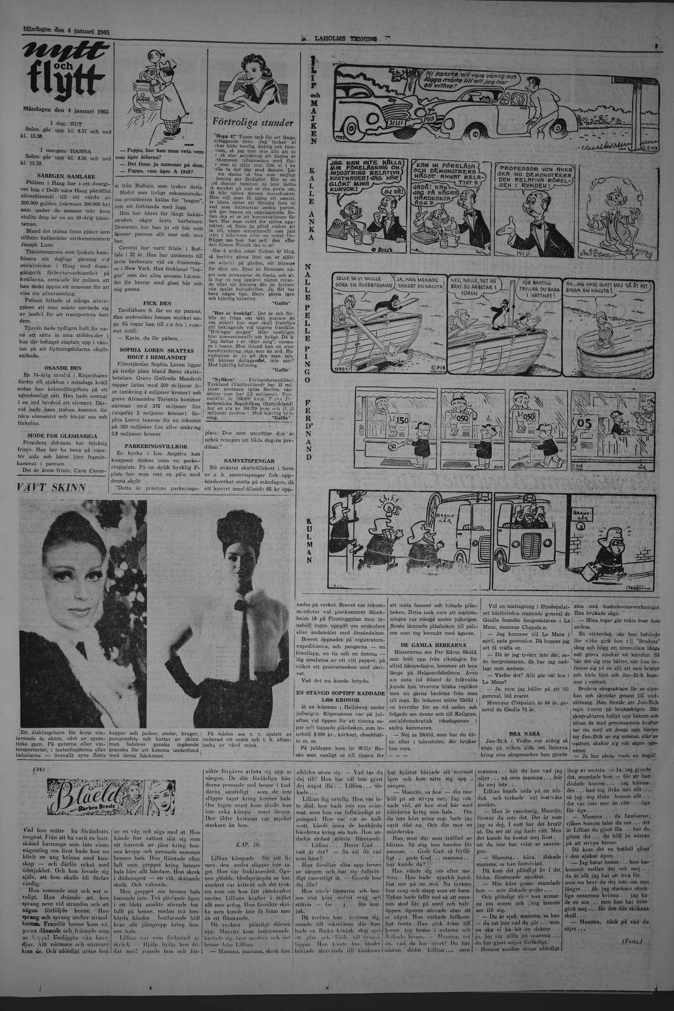 Laholms Tidning Måndag 4 januari 1965, sida 5