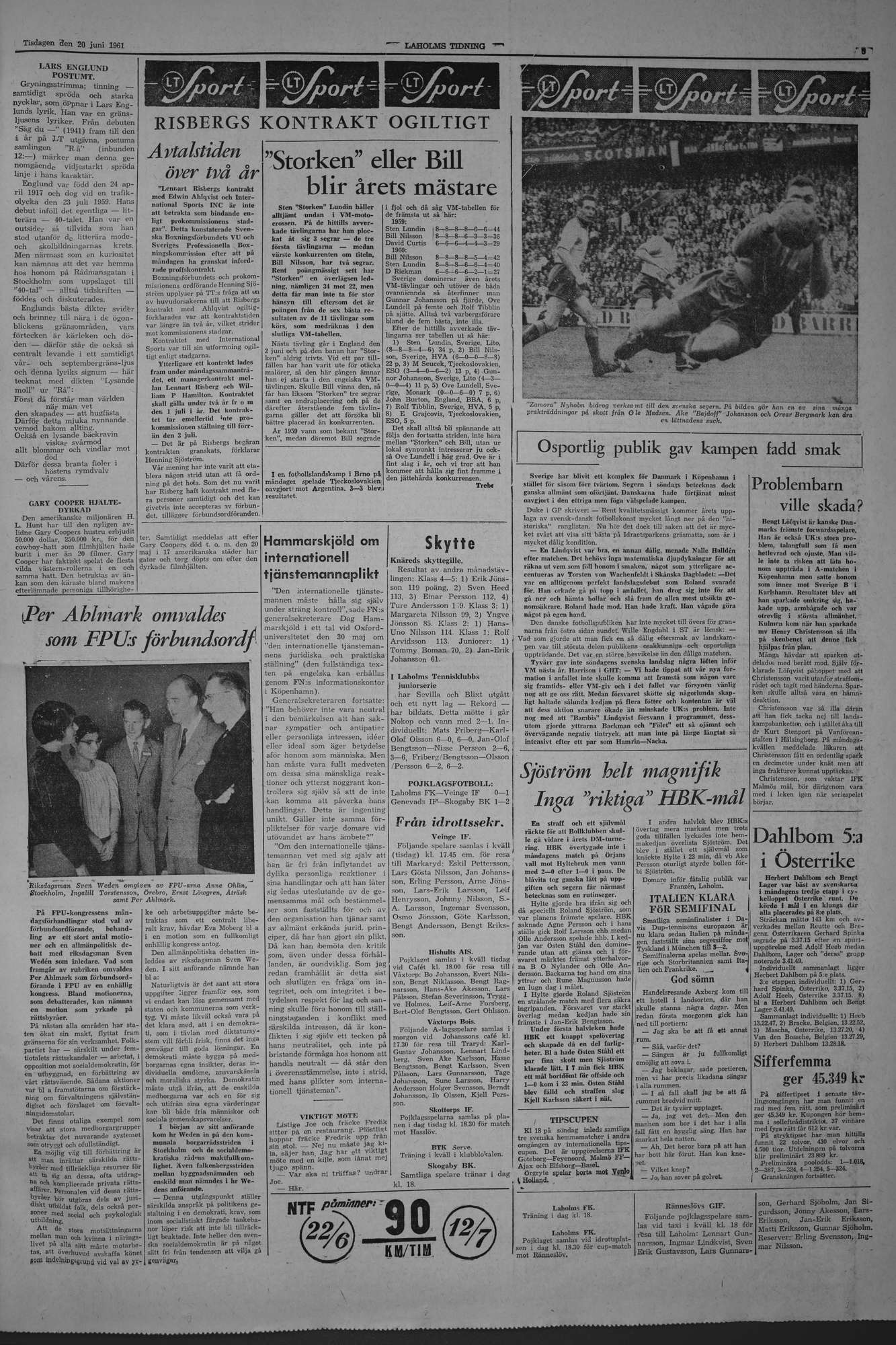 Laholms Tidning Tisdag 20 juni 1961, sida 5