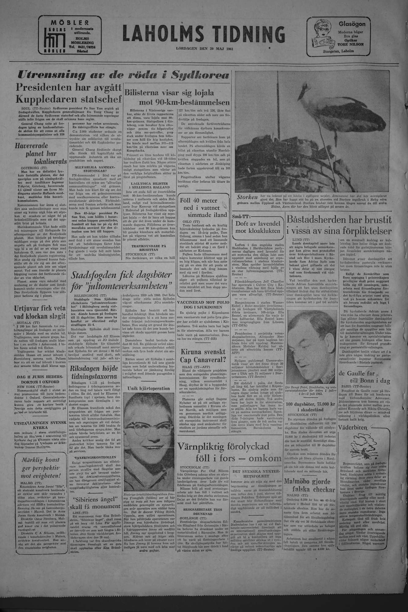 Laholms Tidning Lördag 20 maj 1961, sida 8