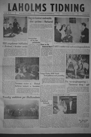 Förstasidan, Måndag 20 november 1961