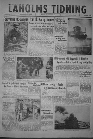 Förstasidan, Fredag 20 oktober 1961