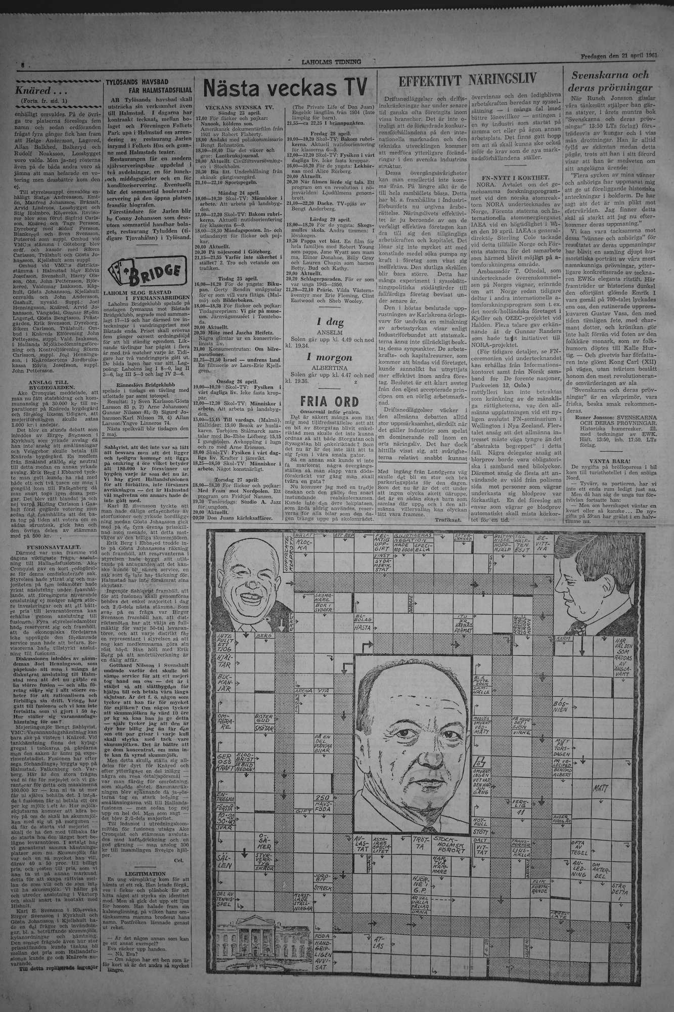 Laholms Tidning Fredag 21 april 1961, sida 6
