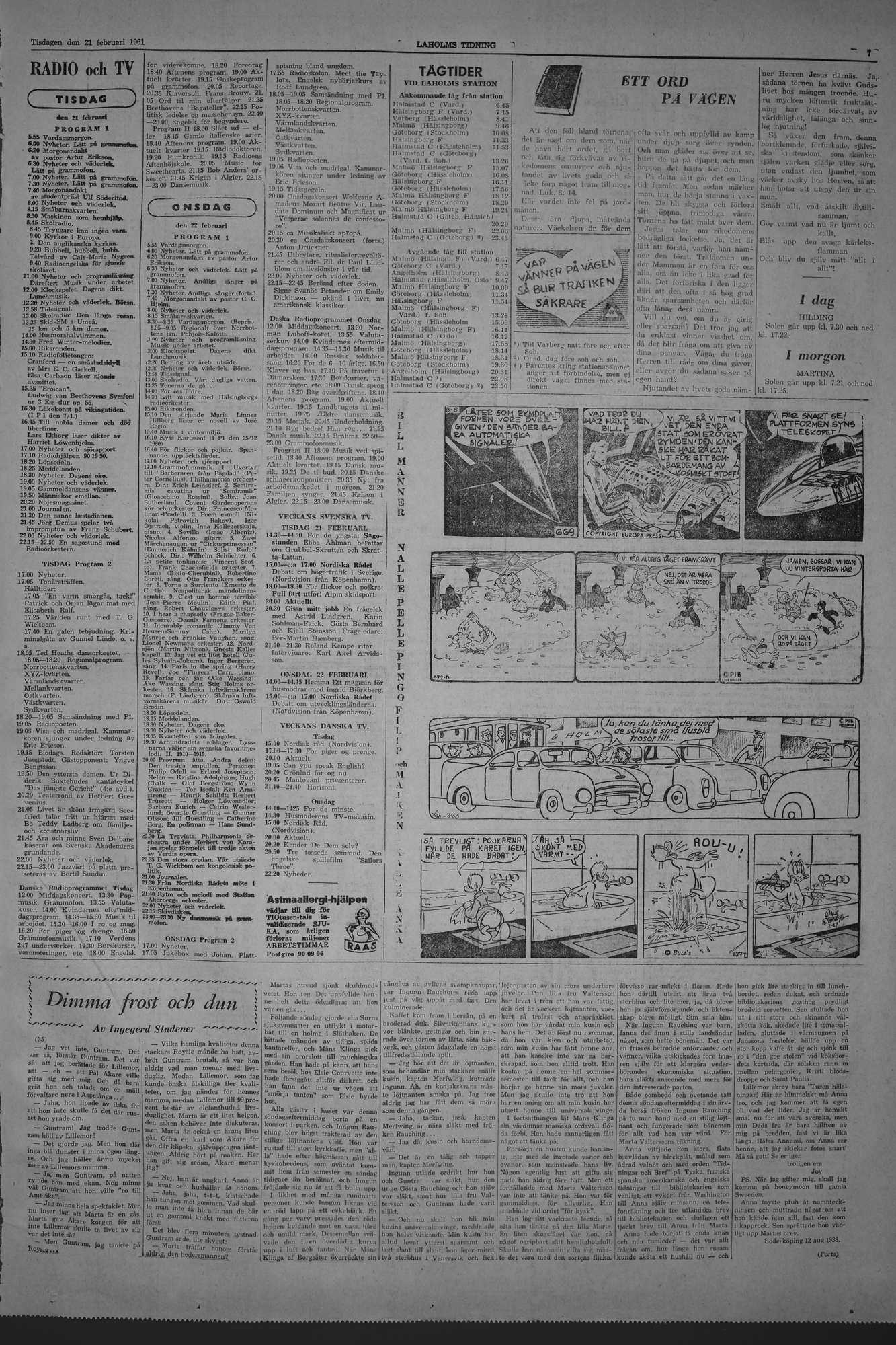 Laholms Tidning Tisdag 21 februari 1961, sida 7