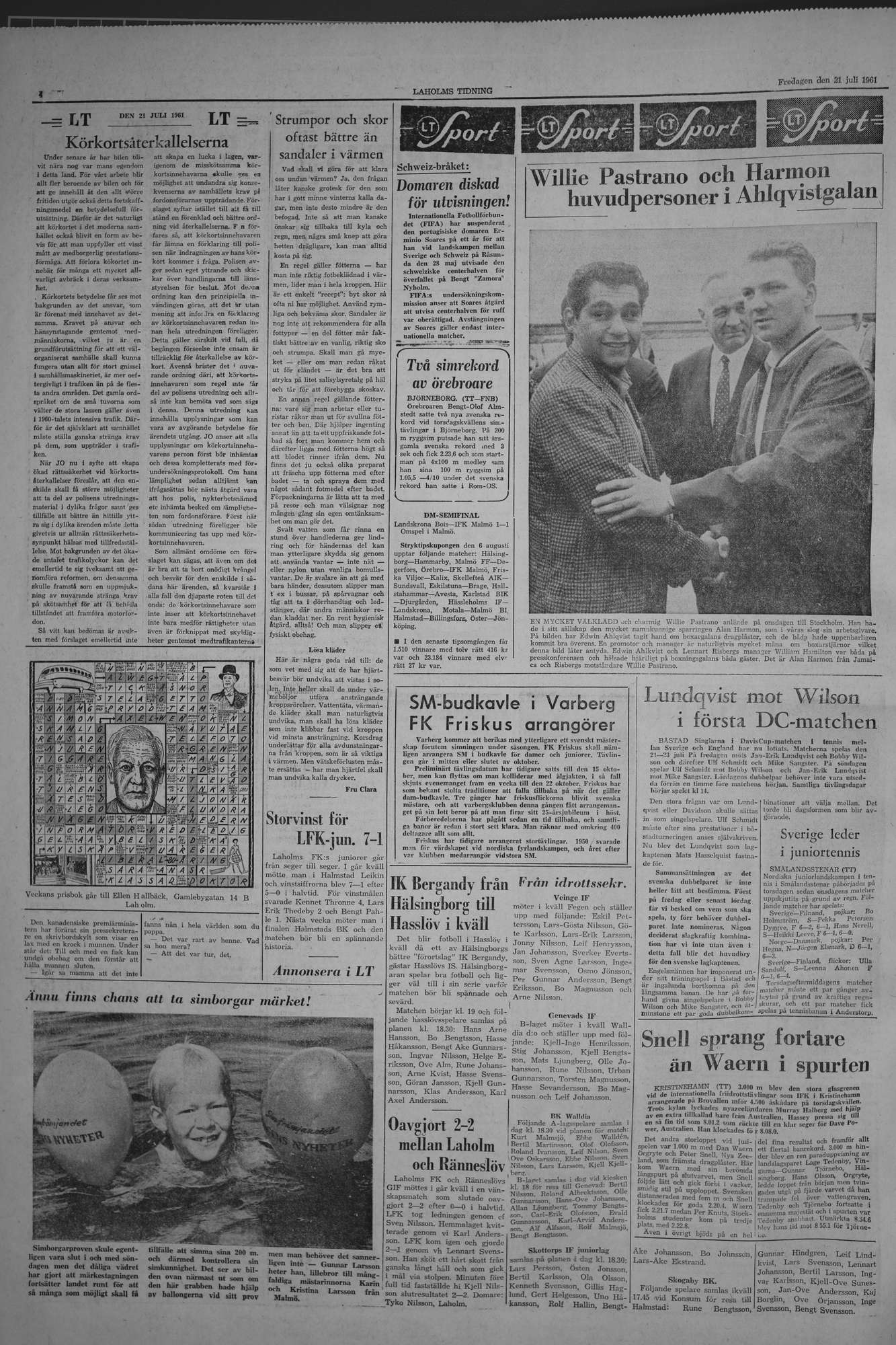 Laholms Tidning Fredag 21 juli 1961, sida 4