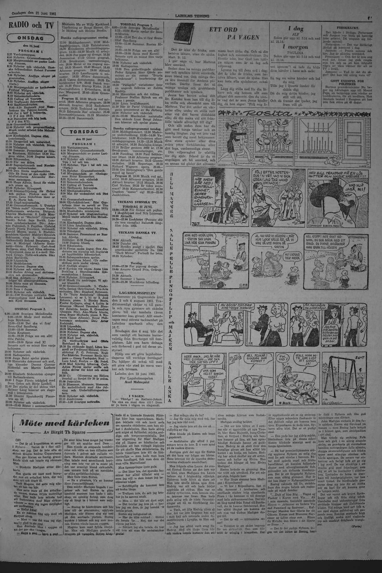 Laholms Tidning Onsdag 21 juni 1961, sida 7