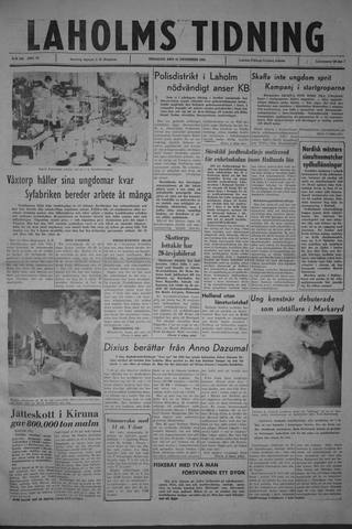 Förstasidan, Tisdag 21 november 1961