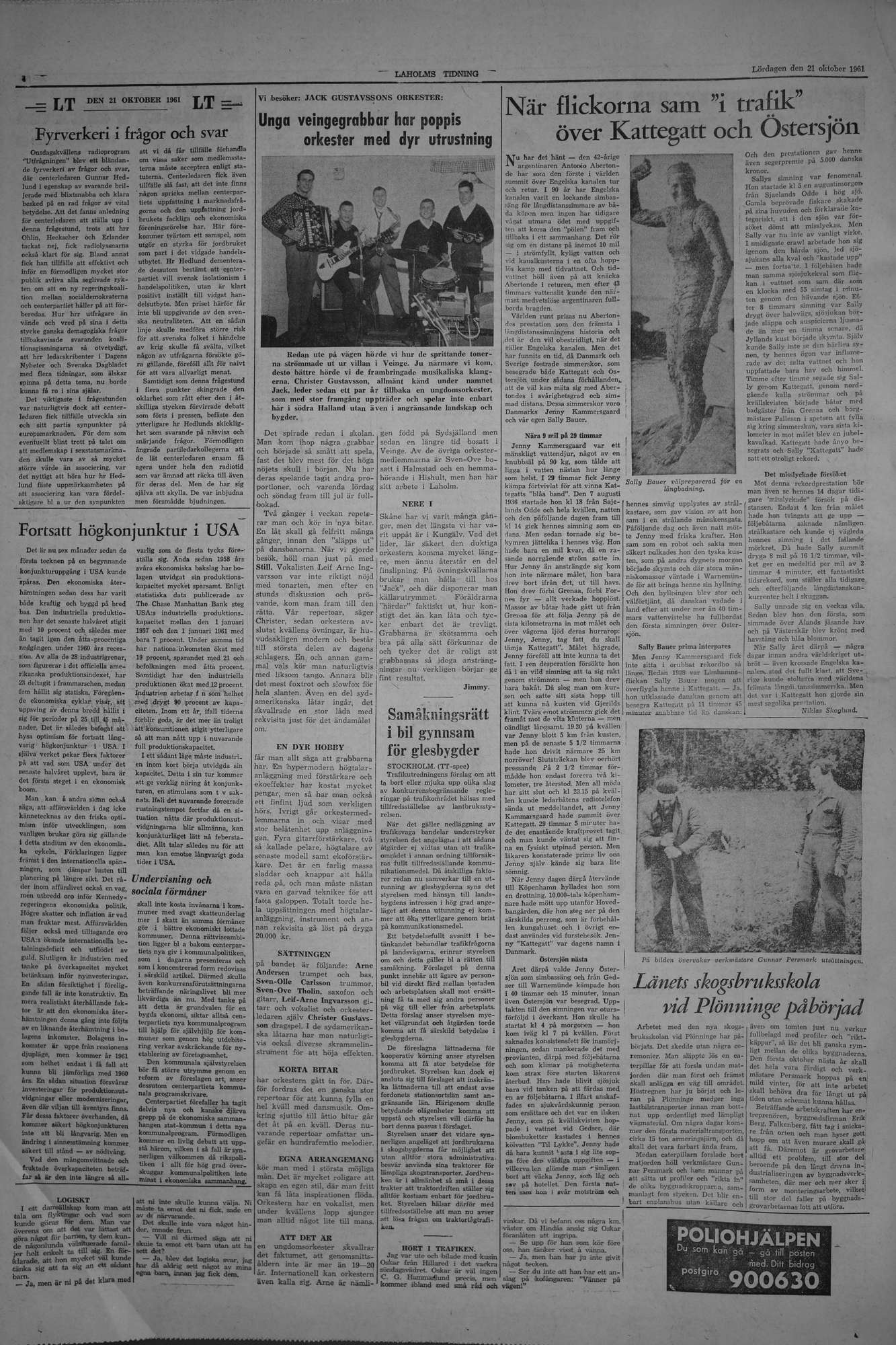 Laholms Tidning Lördag 21 oktober 1961, sida 4