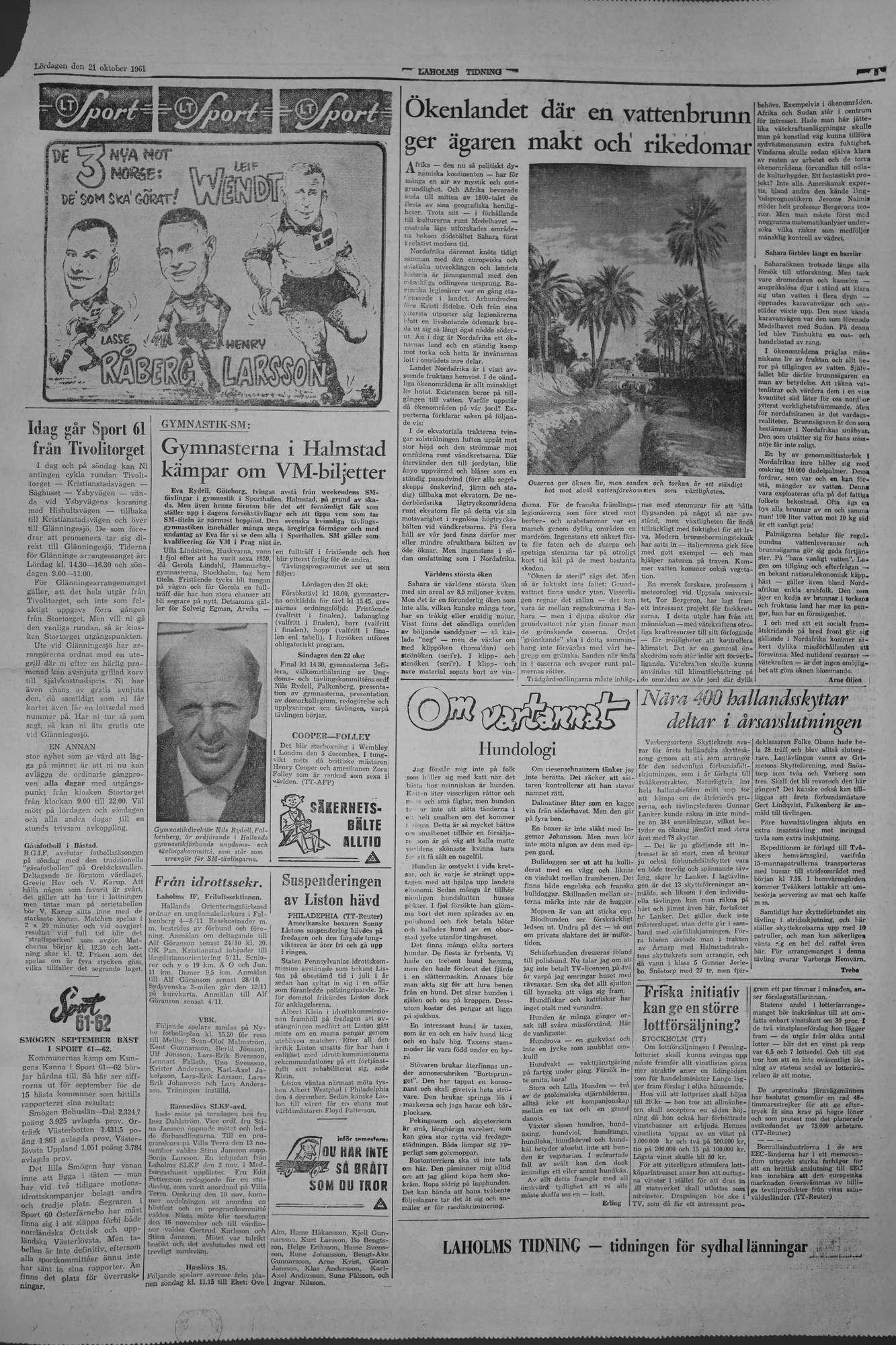 Laholms Tidning Lördag 21 oktober 1961, sida 5