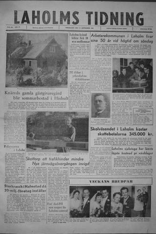 Förstasidan, Torsdag 21 september 1961