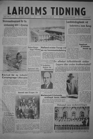 Förstasidan, Lördag 22 april 1961