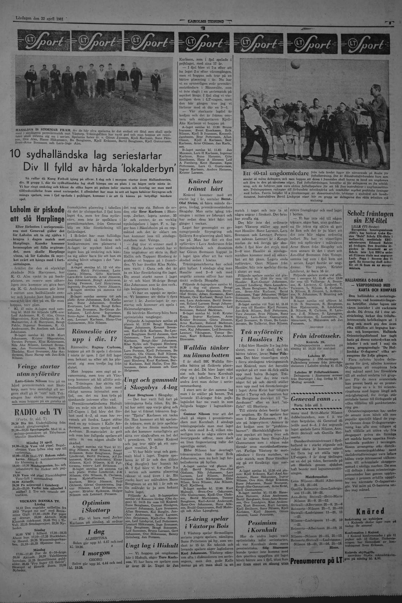 Laholms Tidning Lördag 22 april 1961, sida 5