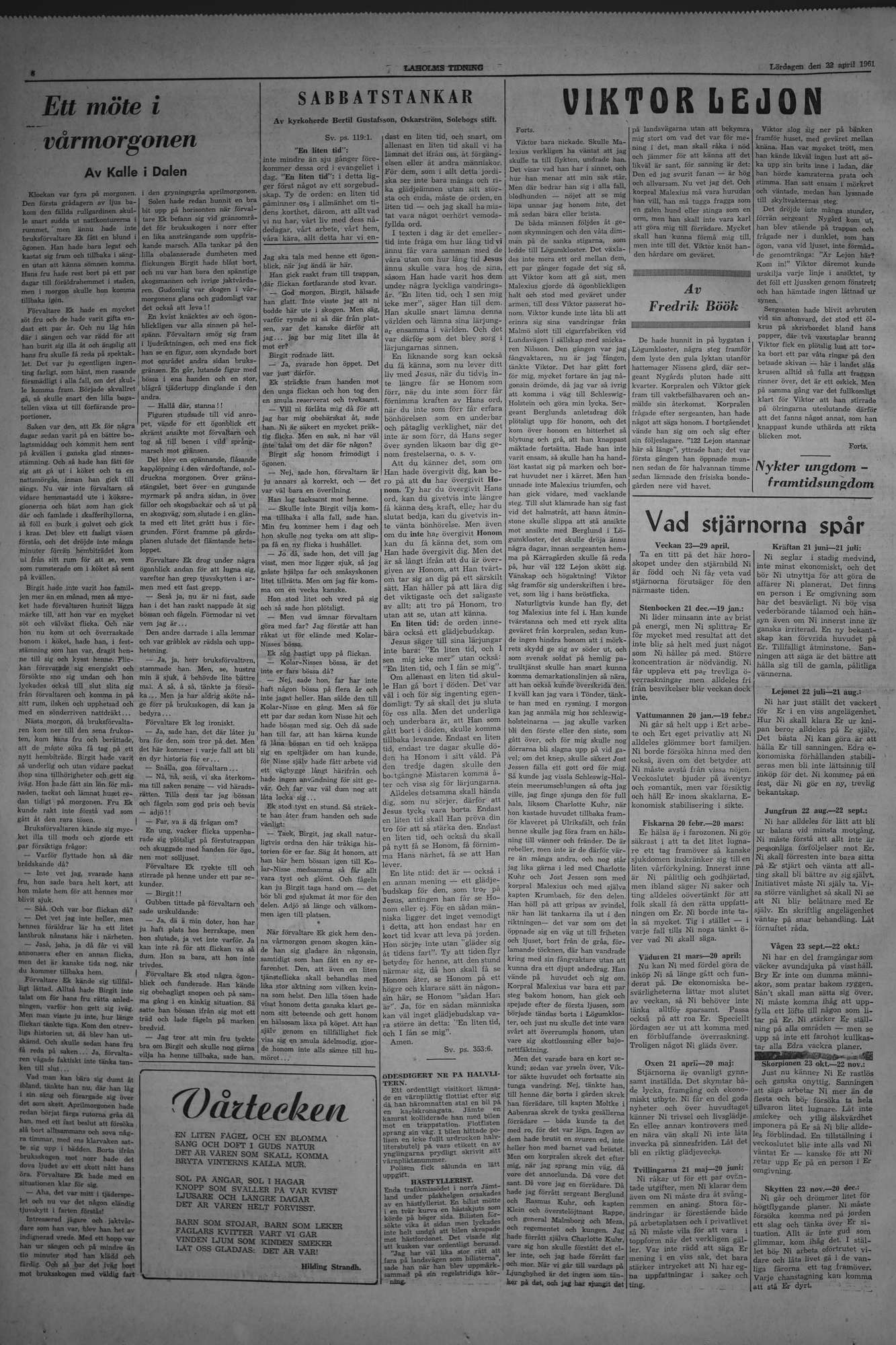 Laholms Tidning Lördag 22 april 1961, sida 6