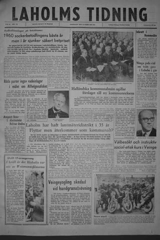 Förstasidan, Onsdag 22 februari 1961