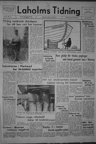 Förstasidan, Torsdag 15 april 1965
