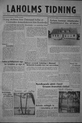 Förstasidan, Lördag 22 juli 1961