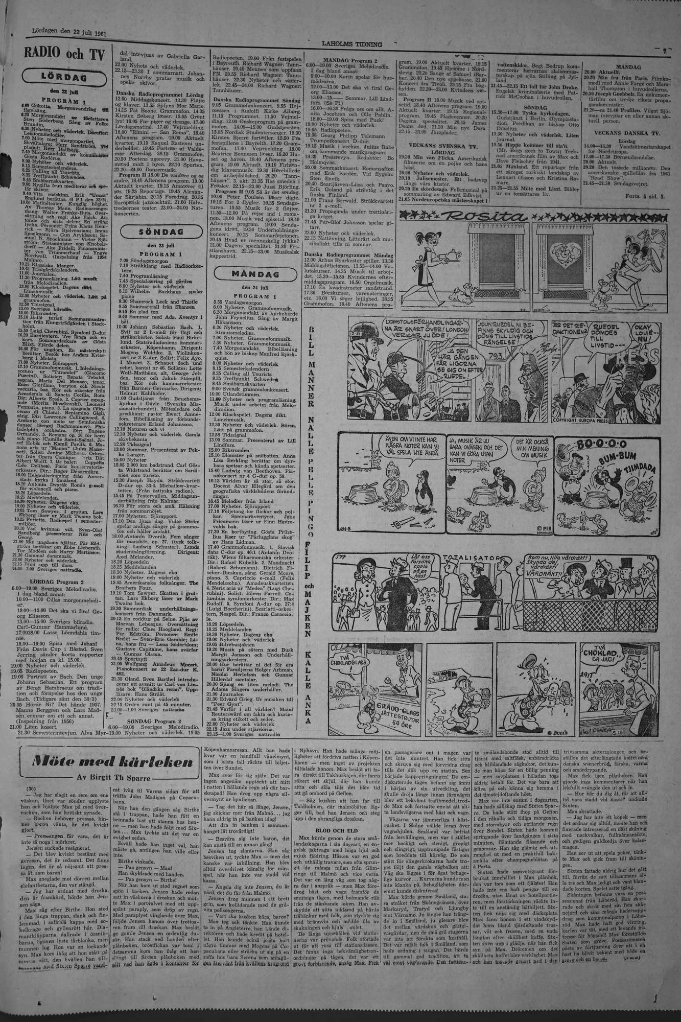 Laholms Tidning Lördag 22 juli 1961, sida 7