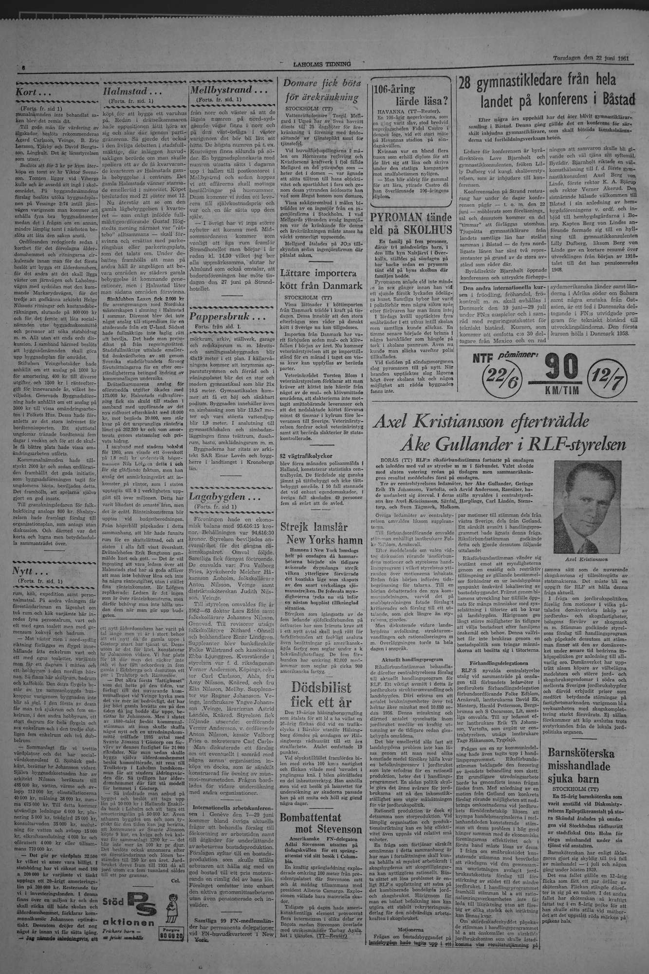 Laholms Tidning Torsdag 22 juni 1961, sida 6