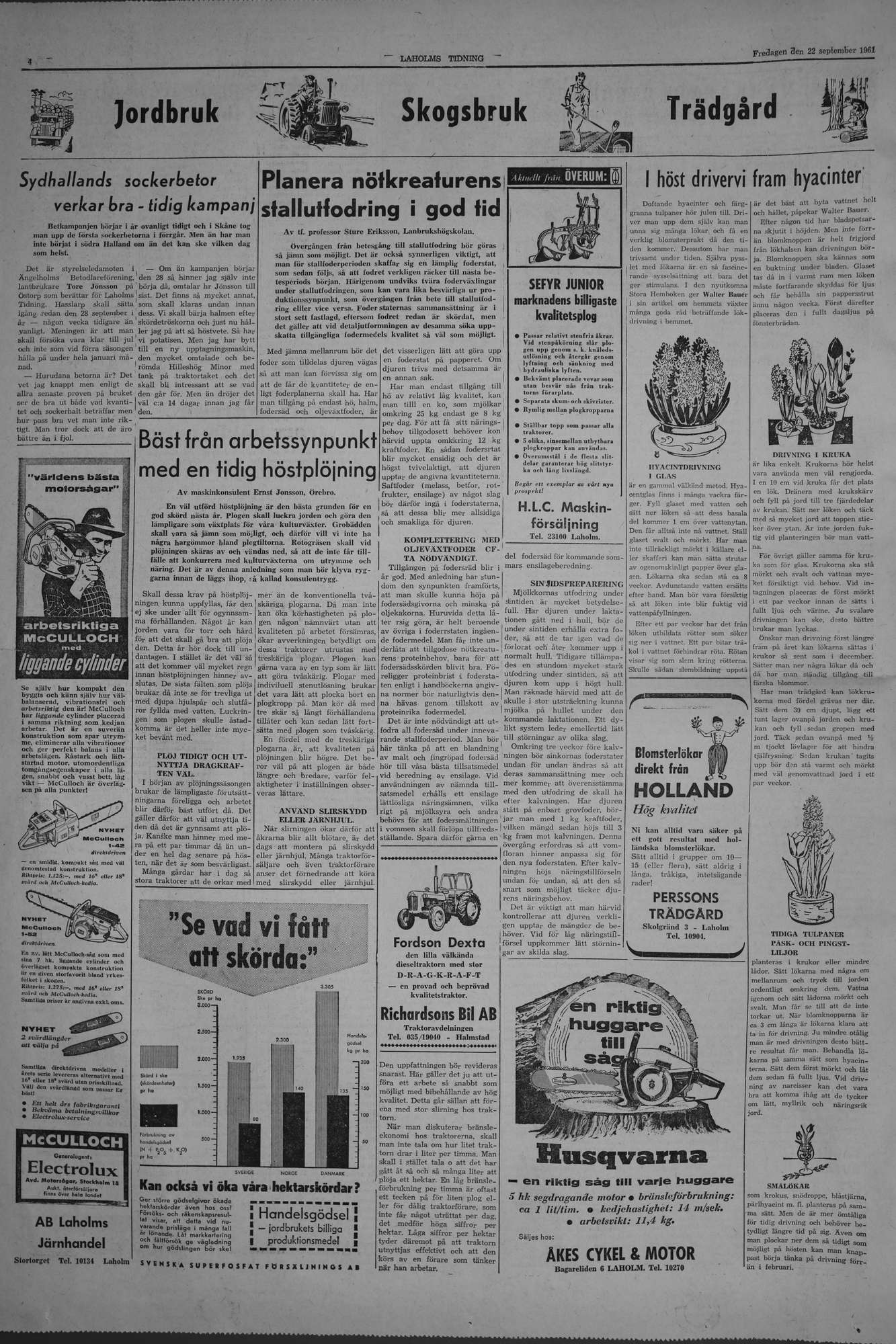 Laholms Tidning Fredag 22 september 1961, sida 4
