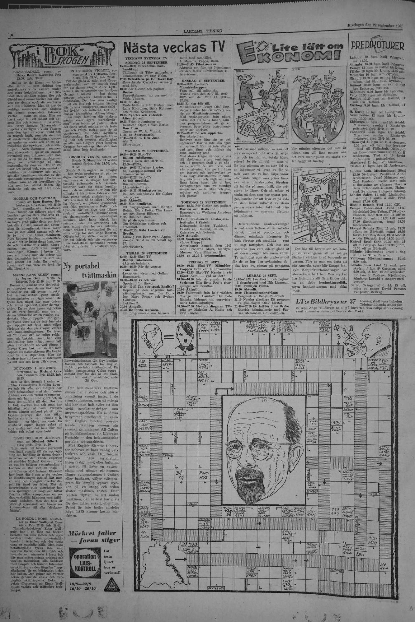 Laholms Tidning Fredag 22 september 1961, sida 6