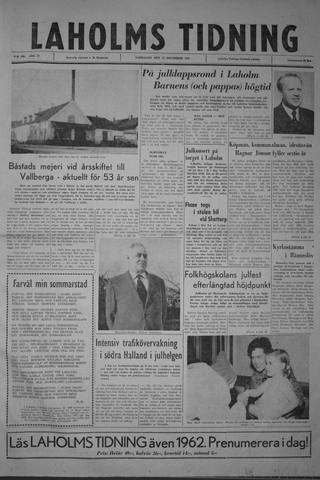 Förstasidan, Lördag 23 december 1961