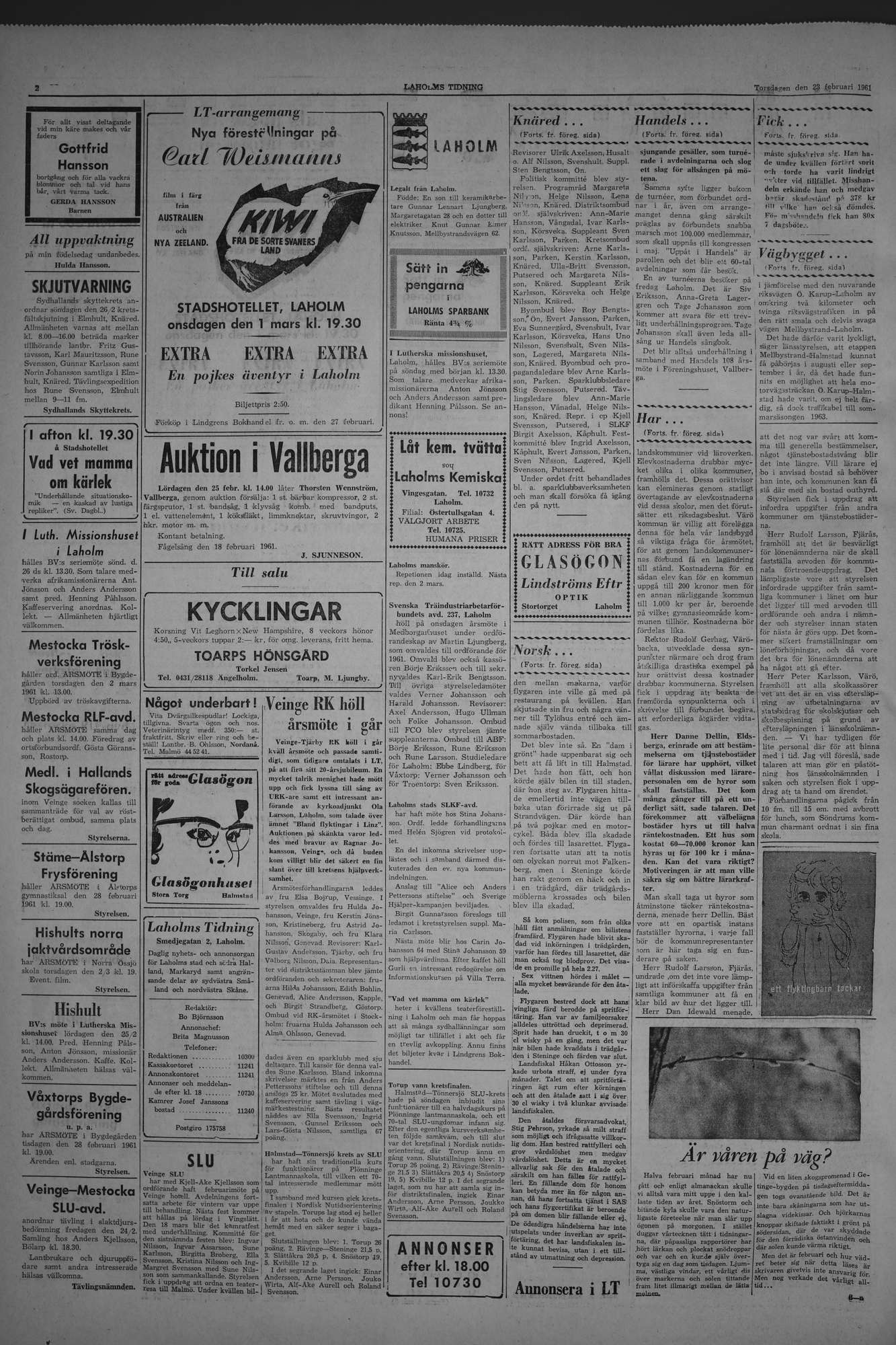 Laholms Tidning Torsdag 23 februari 1961, sida 2
