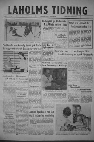 Förstasidan, Måndag 23 januari 1961