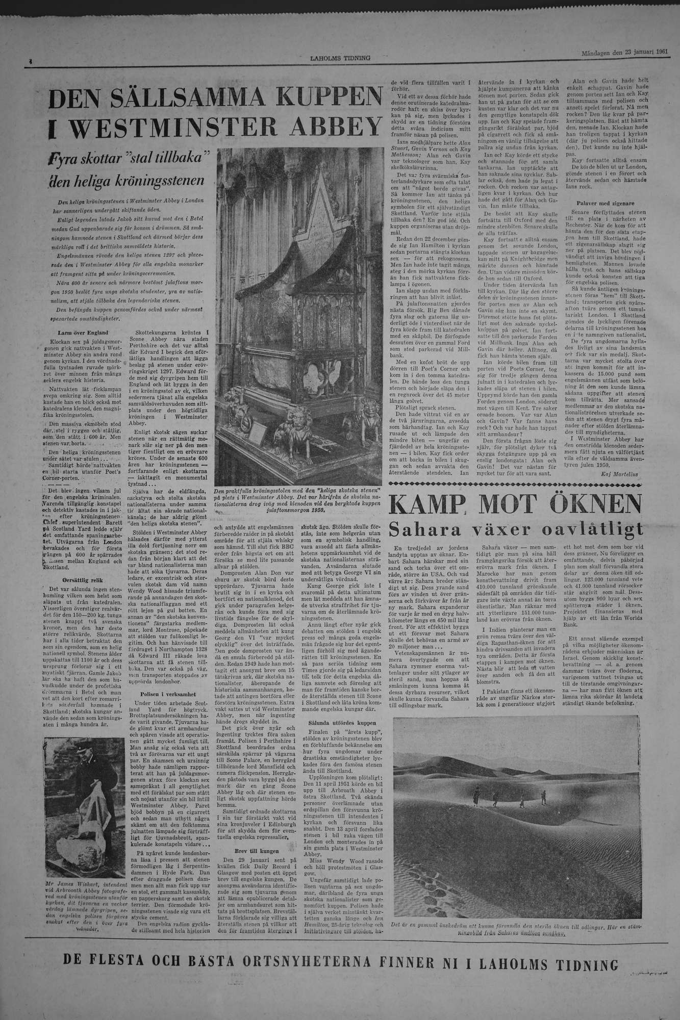 Laholms Tidning Måndag 23 januari 1961, sida 4