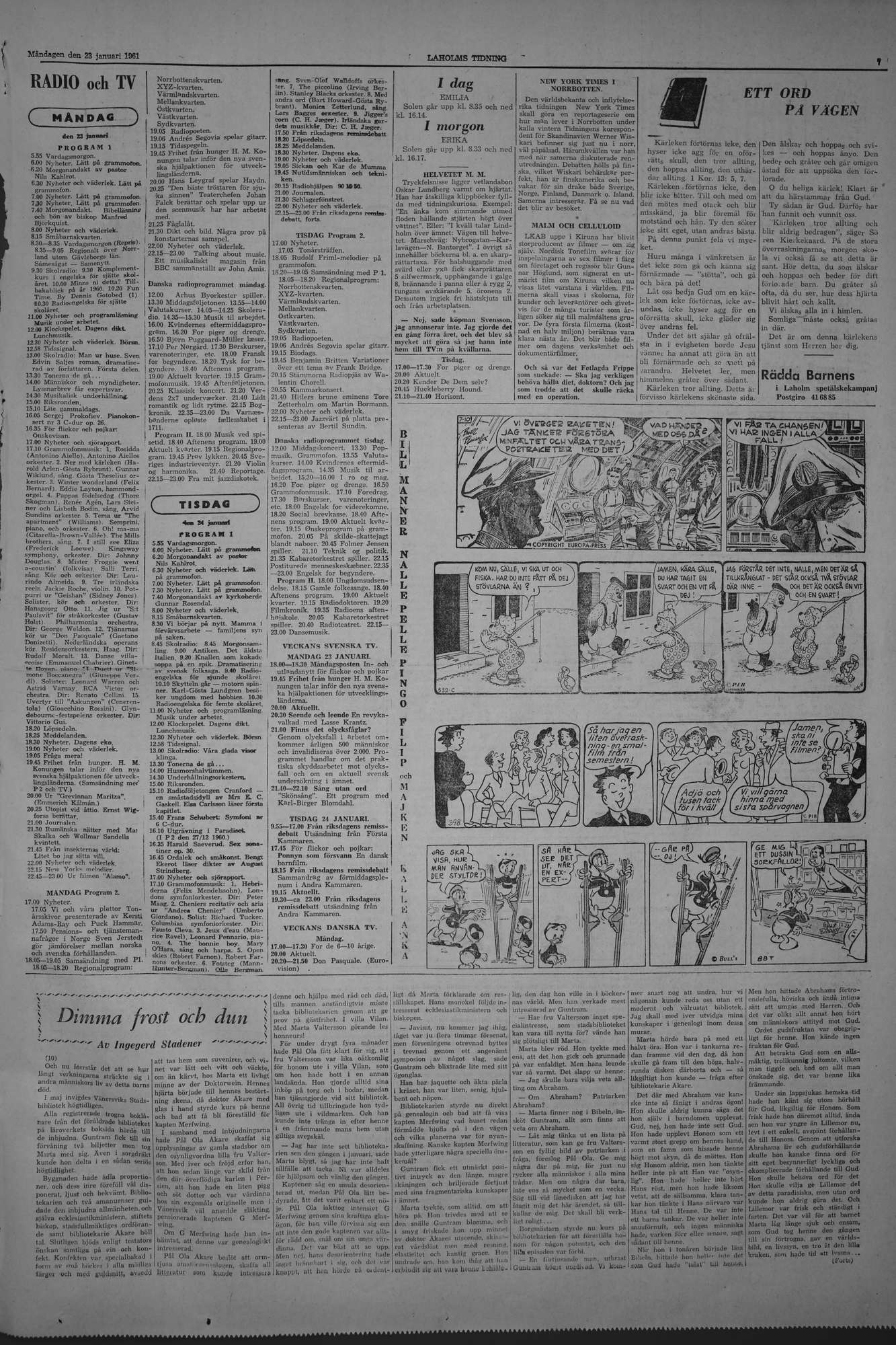 Laholms Tidning Måndag 23 januari 1961, sida 7
