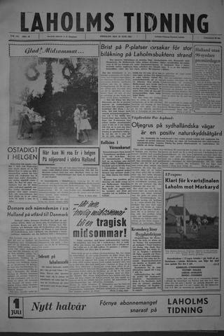 Förstasidan, Fredag 23 juni 1961